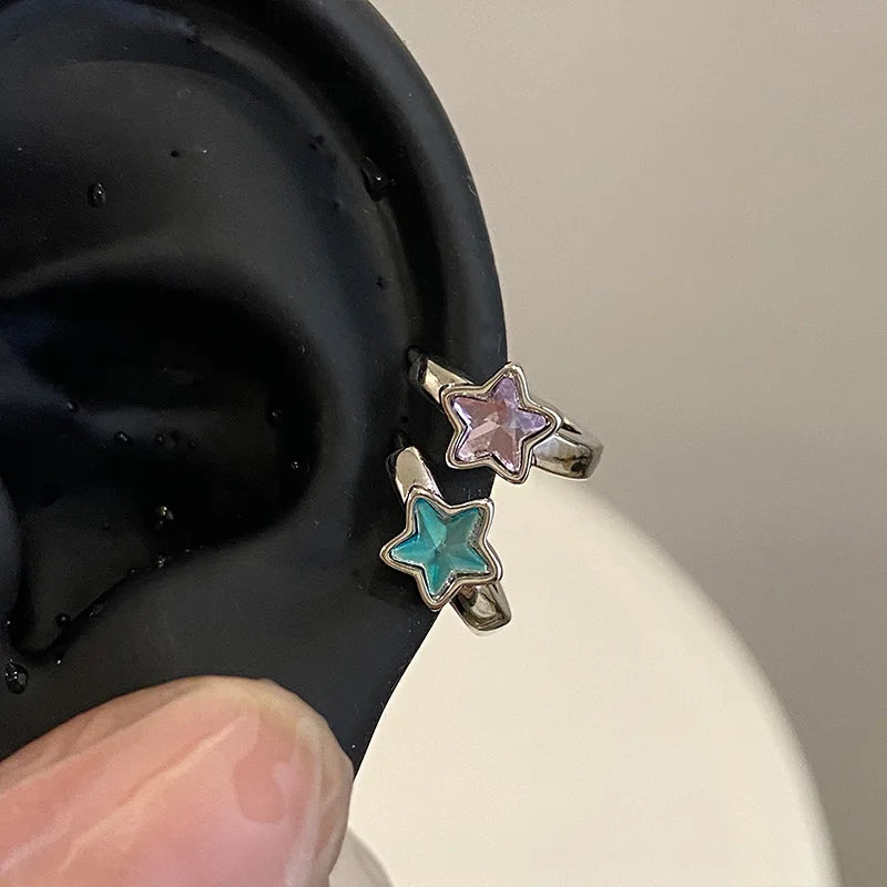 A Pair Vintage Couples Creative Angel Wings Stud Earrings Women Punk Studs Birthday Jewelry Gift