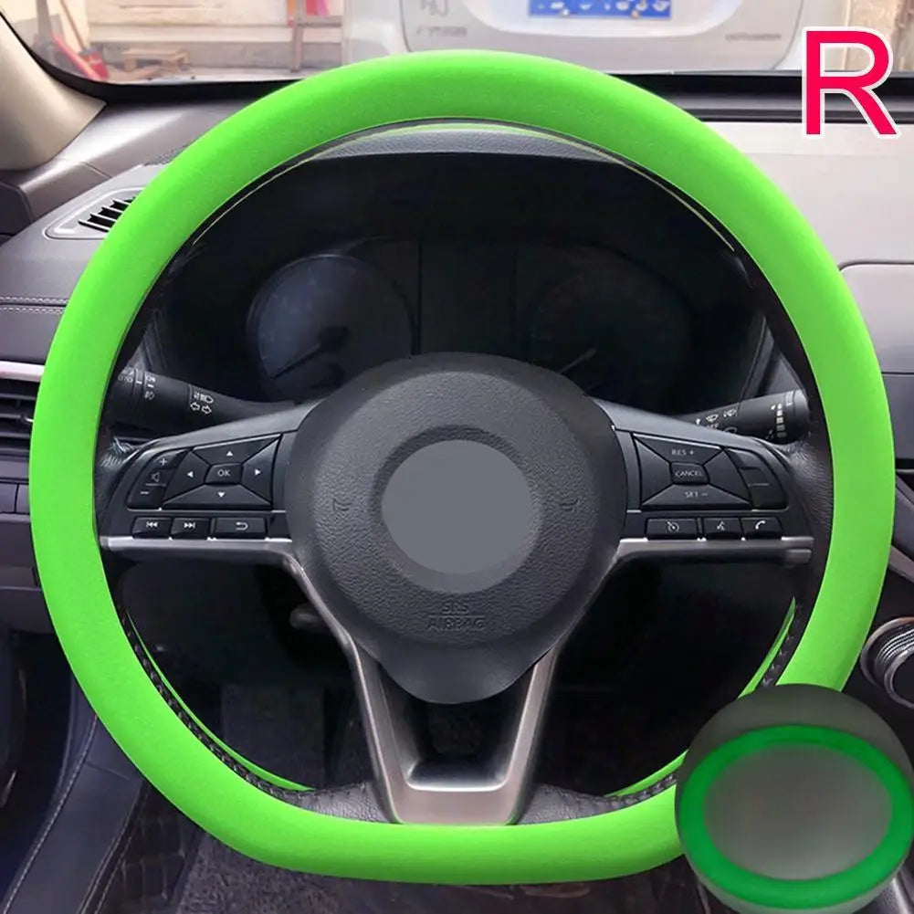 19 Color Car Silicone Steering Wheel Cover For Summer Fashion Sweat Absorbent Non-slip Handle Cover General DIY Parts