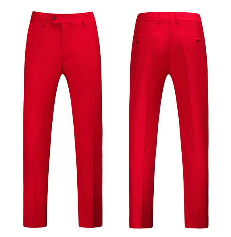 Men Dress Pants Solid Color Slim Fit Business Casual Office Wedding Formal Trousers High Quality Men Clothing Suit Pants 29-40