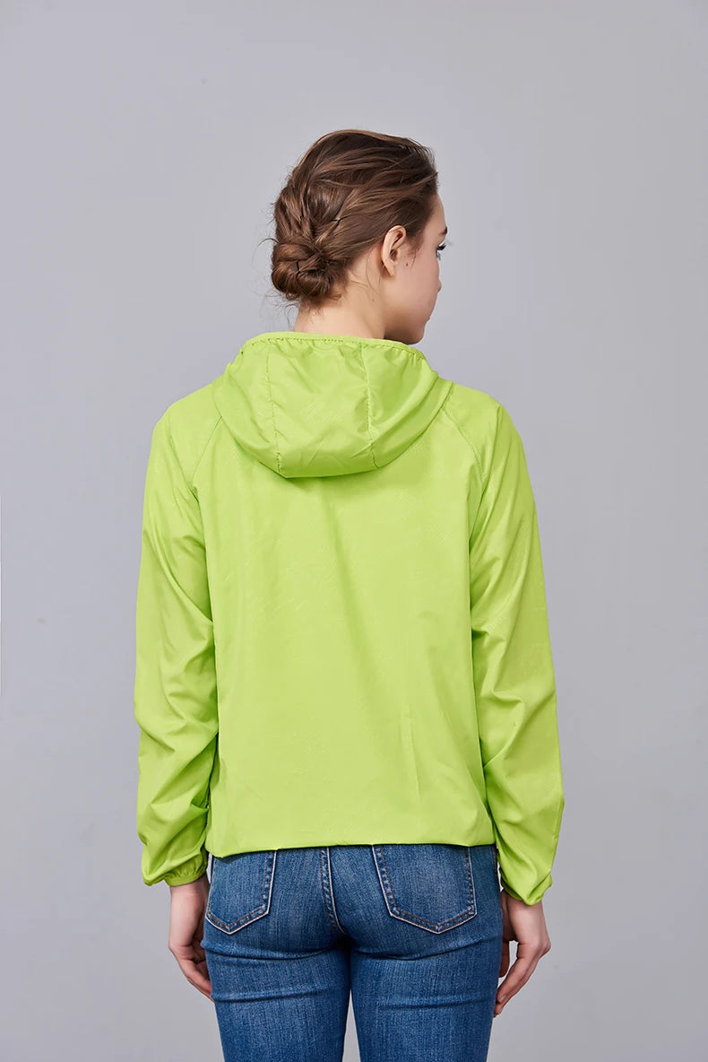 JNLN Unisex Hiking Jacket Men Women Waterproof Quick Dry Camping Windbreaker Outdoor Trekking Fishing Rain Coat Anti UV Clothes