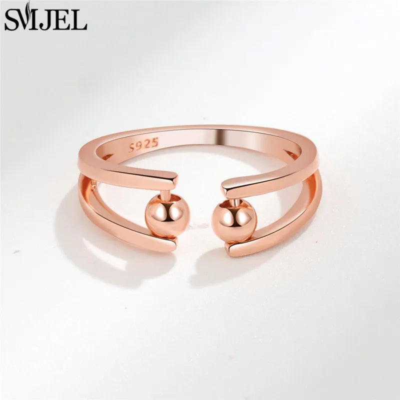 Ethnic Fashion Daisy Flower Anxiety Ring Adjustable Women Girls Worry Stress Relief Jewelry Spinning Fidget Rings Party Gifts