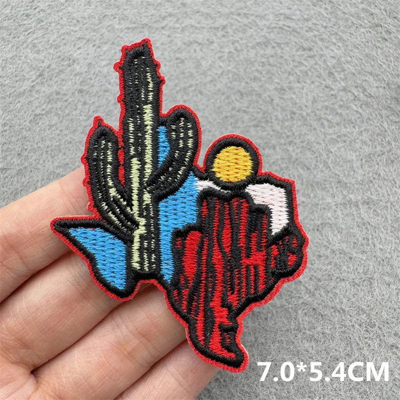 Western Cowboy Embroidered Patches DIY Boots Horse Patch For Clothing Iron On Patches Jackets Backpack Hats Sew Badges Patches