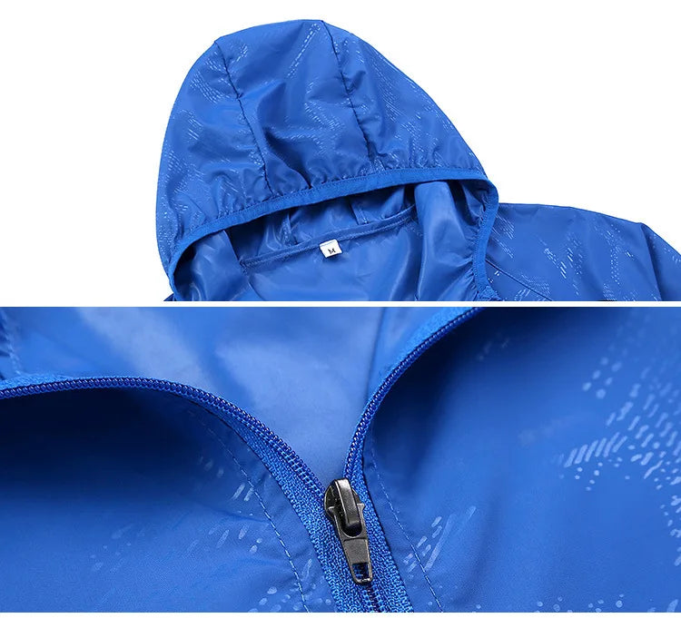 Men Women Hiking Jacket Waterproof Quick Dry Camping Hunting Clothes Sun-Protective Outdoor Sports Coat Anti UV Windbreaker