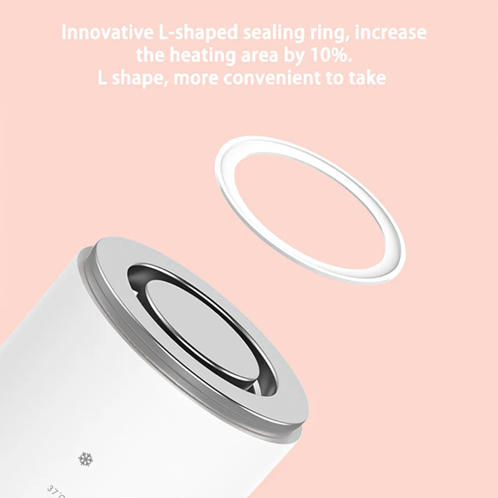 N1 Baby Bottle Warmer All-In-One USB Rechargeable Heater Portable Wireless Milk Heater with Sterilizer with 2 Adapters