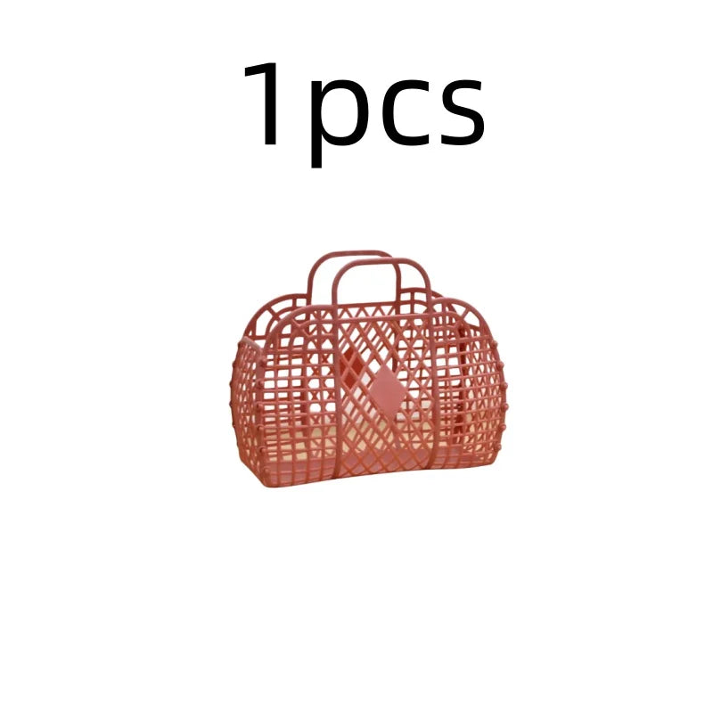 Detachable Shower Plastic Bath Bathroom Hollow Wash Storage Shopping Basket Home Storage Organization
