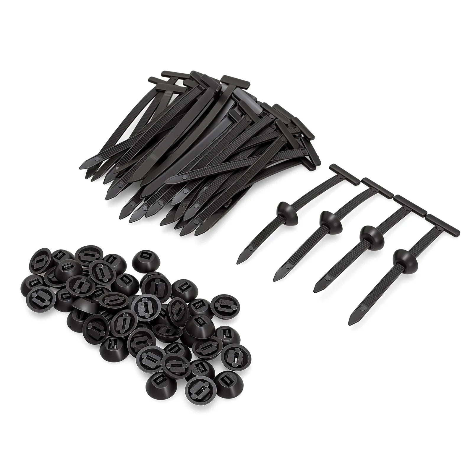 Universal Nylon Cable Tie Buckle Auto Fastener Screw Car Fender Trunk Engine Guard Panel Wire Management Secure Clip