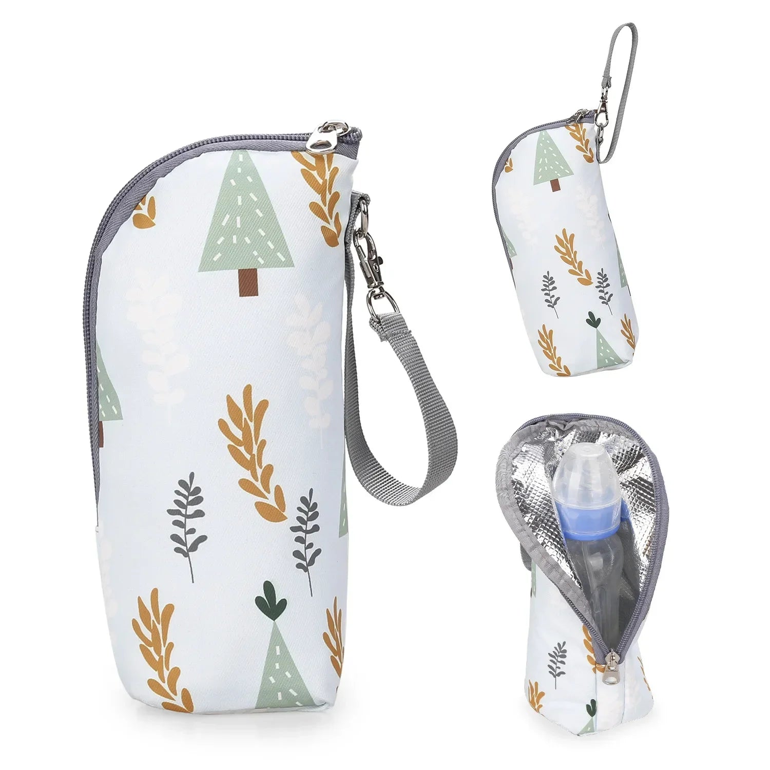 Baby Bottle Insulation Bag Universal Aluminum Film Portable Zipper Drink Baby Winter Travel Storage Bag Cup Cover