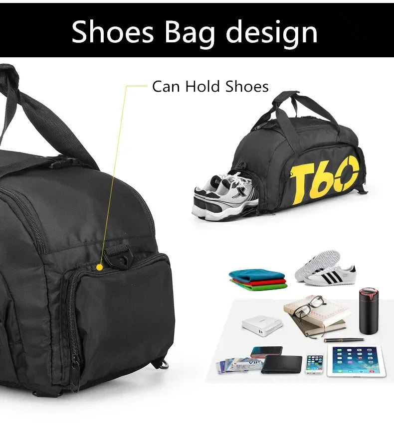 Fitness Bag Oxford Dry Wet Gym Bag Large Capacity Fitness Training Bag Shoe Compartment Wear-resistant for Men Women