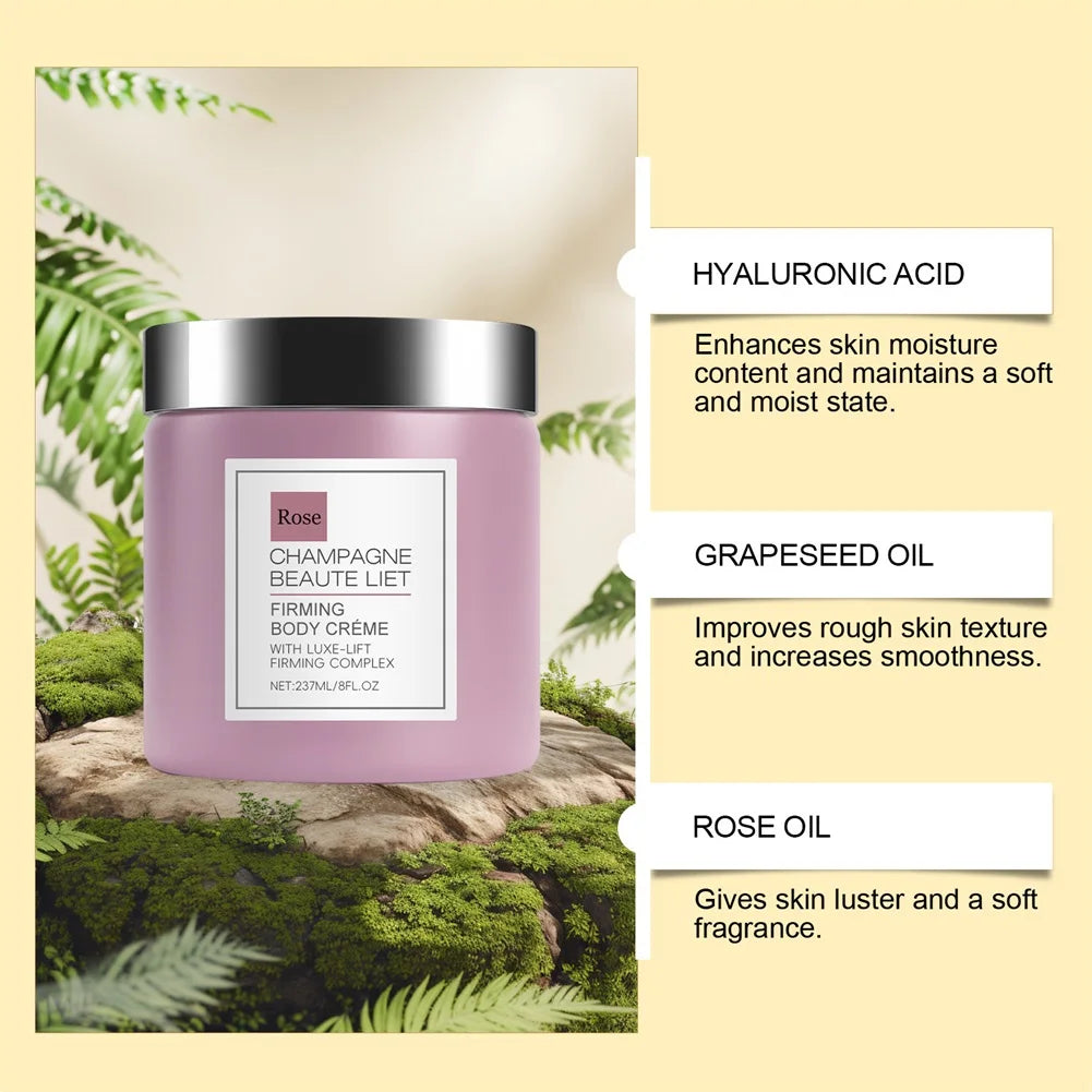 Champagne Firming Body-Cream With Pepperslim Anti Wrinkle Skin Tightening Cream Daily Hydrating Body Lotion For Men And Women