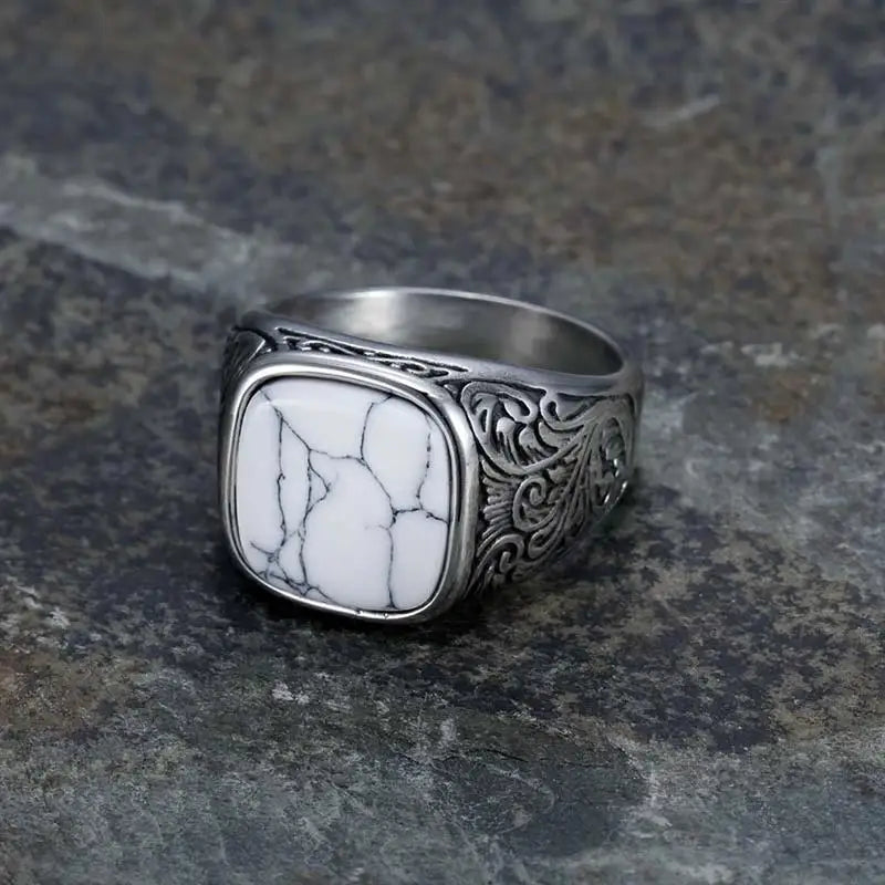 Jiayiqi Men'S Ring Punk Rock 316L Stainless Steel Signet Ring For Men Hip Hop Party Jewelry Male Wedding Gift Custom accept
