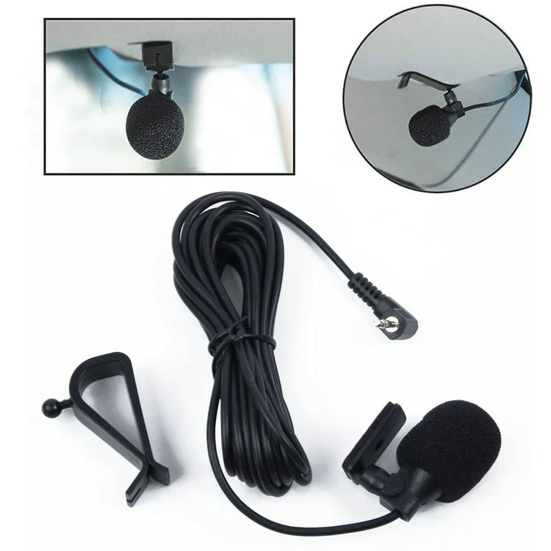 Car Microphone 3 Meters 2.5mm External Microphone For Car Pioneer Stereos Radio Receiver  Audio Hands-free Mic