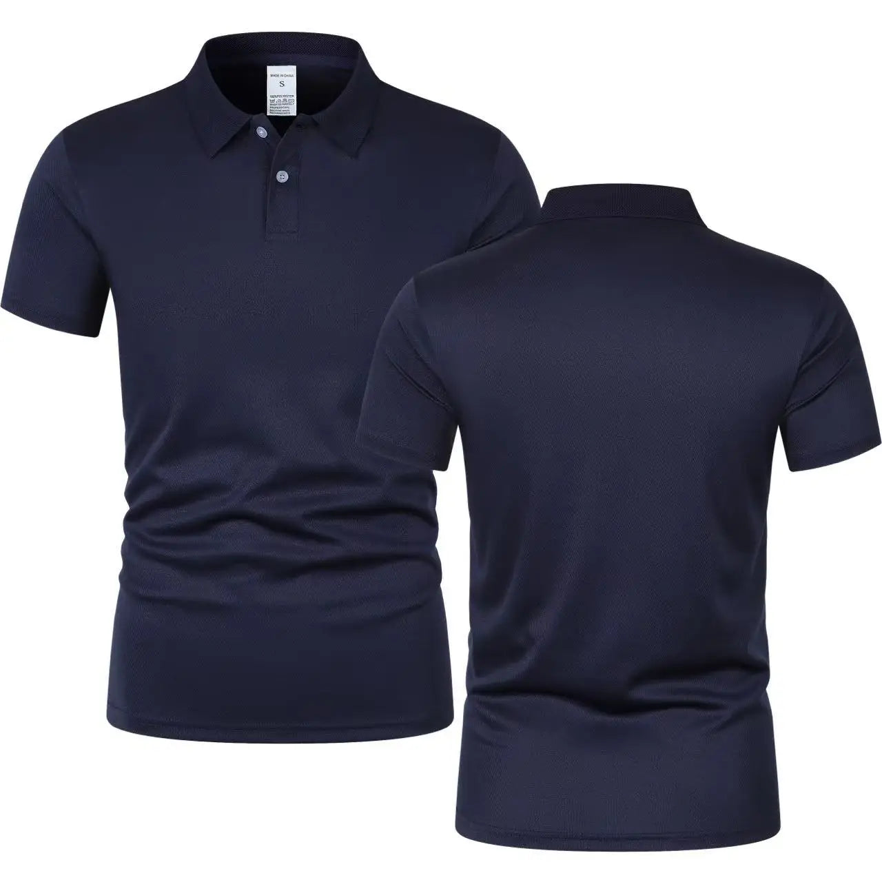 2025 Solid color polo shirt ultra-light men's quick-drying breathable sweat-wicking shirt suitable for fitness gym and running