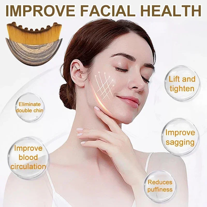 Ergonomic Lymphatic Face Massager Brush for Facial Contour Sculpting Drainage Tool Skin Care & Relaxing Massage