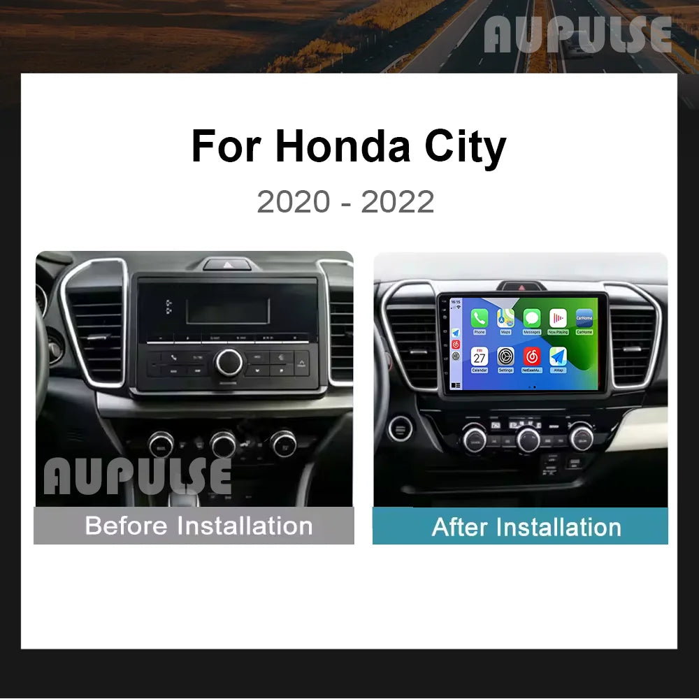9" Android 16 for Honda City 2020‑2022 Car Stereo QLED HD Head Unit Touch Screen Wireless CarPlay GPS Navi BT WiFi DSP Player