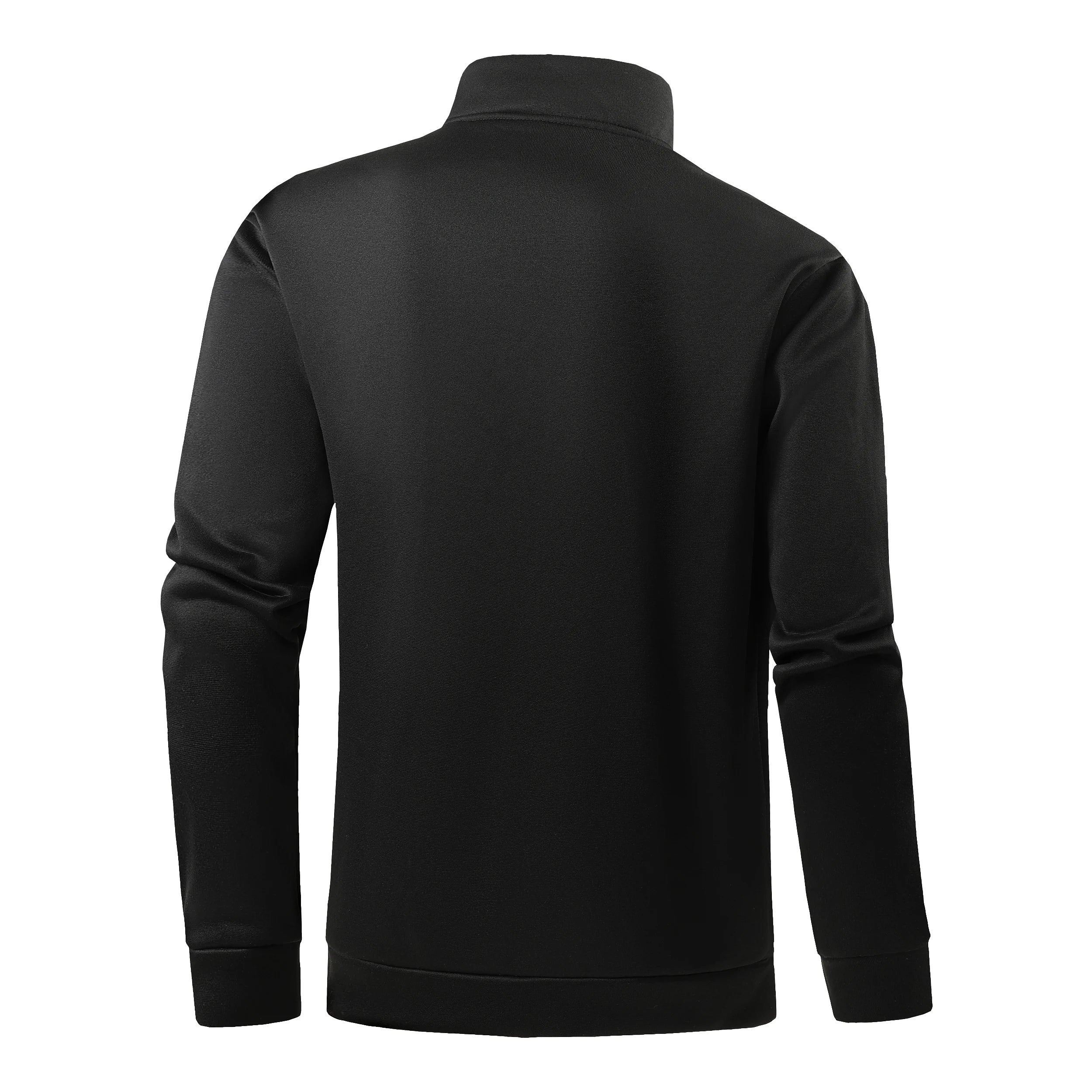 Autumn Men's Half-Zip Sweatshirts, Long-Sleeved Solid Color Pullovers, Turtlenecks, Streetwear, Winter Warm Jackets, Sports Coat