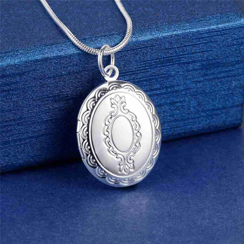925 Sterling Silver Exquisite Heart Pendant Necklace Women's Fashion Wedding Engagement Jewelry