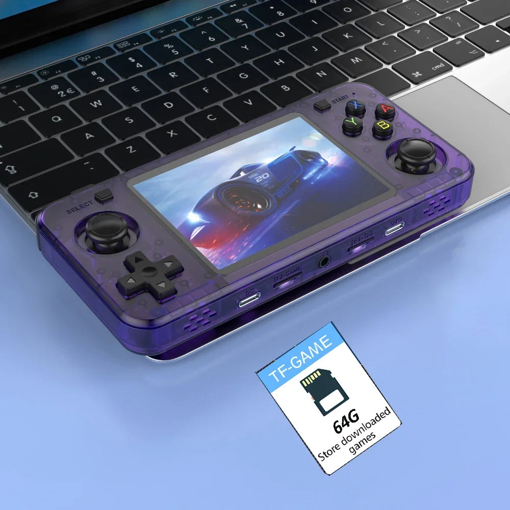 R36H ARKOS Retro Handheld Game Console Portable 64G 128G Pocket Video Player 3.5 Inch IPS Screen R36S landscape Kid Gift
