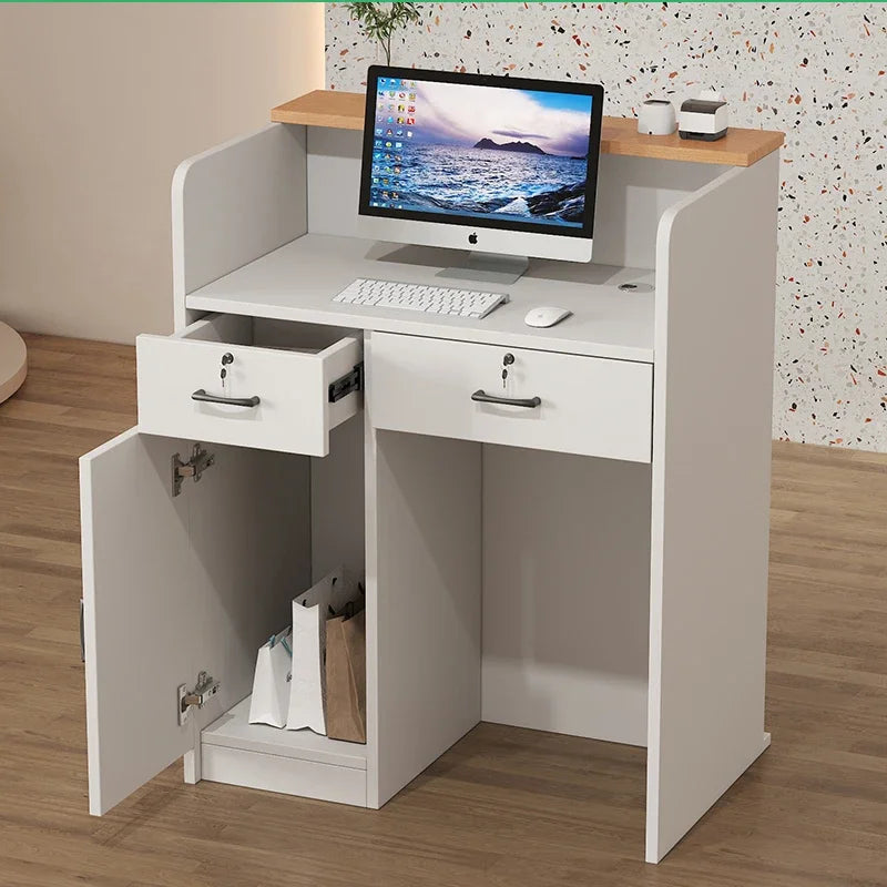 Salon Hairs Reception Desk For Modern Salon Professional Bar Counter Beauty Luxury Simple Resepsiyon Masası Commercial Furniture