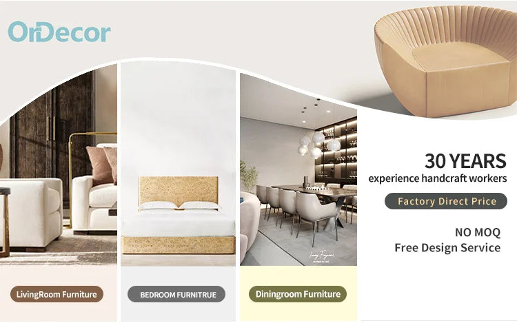 Luxurious and Elegant Interior Furniture High-end Atmospheric Bedroom Furniture Wooden Nightstands