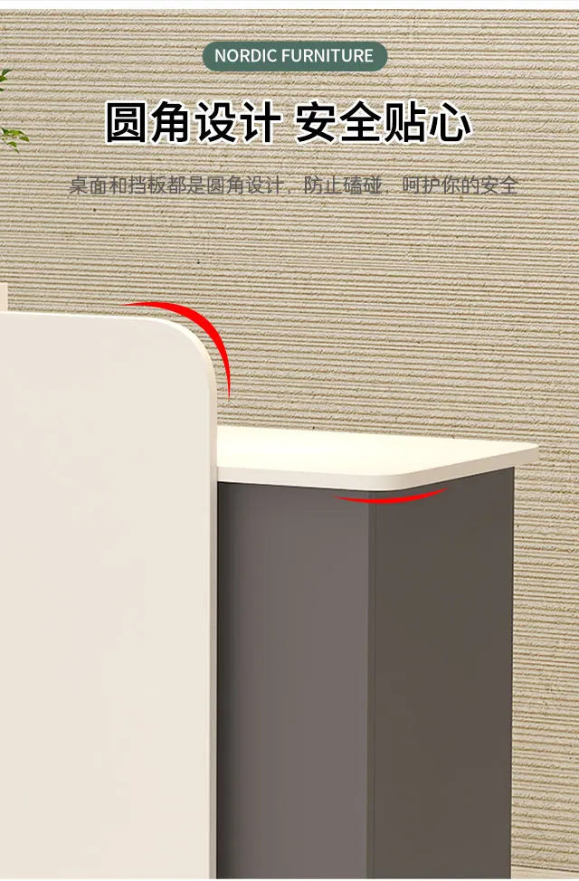 Customized Glamour Desk Table Trendy Aesthetic European Storage Reception Desk Elegant Classic Rezeptionstheke Office Furniture
