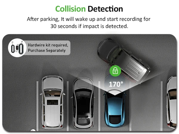 4K Dash Cam for Cars Car Camera Dash Cam WIFI Camera for Car Front and Rear Dash Camera Black Box 24H Parking Mode Recorder
