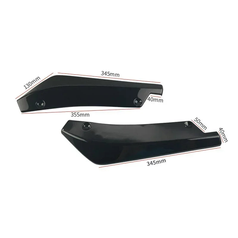 Car Front Rear Bumper Strip Lip Spoiler Diffuser Splitter Scratch Protector Carbon Fiber Winglets Side Skirt Extension Universal