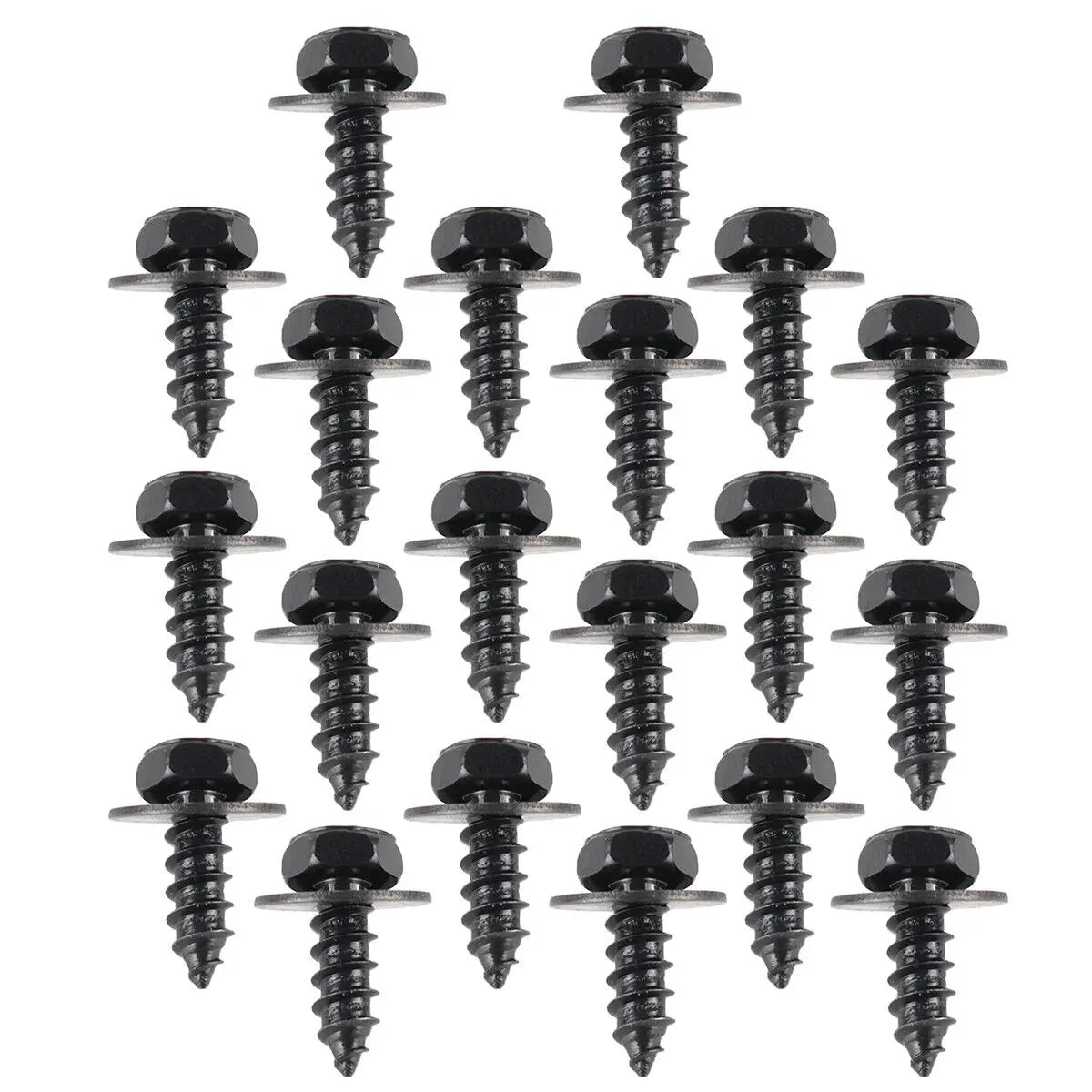 Universal Car Bumper Fender Fastener Clip Hex Head Self Tapping Screws Car Fender Splash Seal Guards Rivet Clip Screws Fasteners