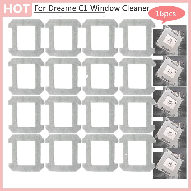 Replacements For Xiaomi Dreame C1 Window Cleaner Rags Spare Parts Window Cleaning Mop Cloth Accessories Vacuum Cleaner Portable