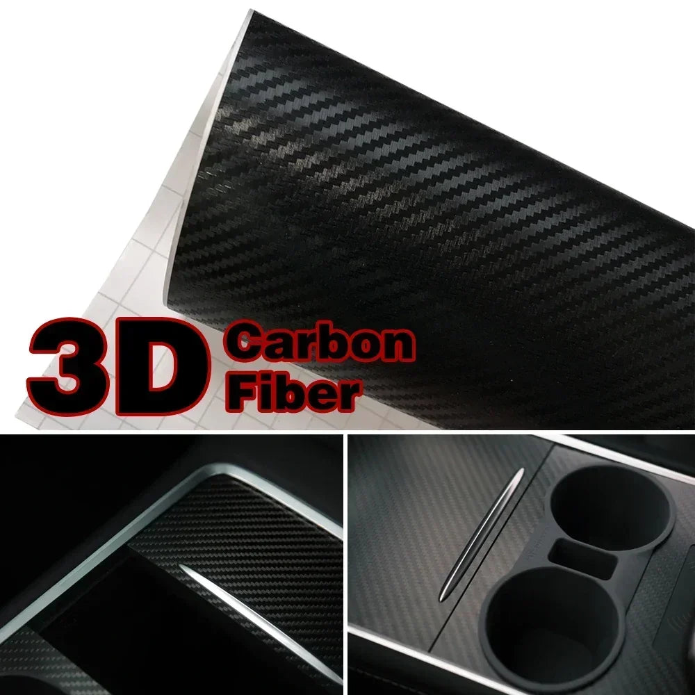 2D-9D Carbon Fiber Wrap Waterproof Car Stickers Vinyl Auto Tuning Motorcycle Stickers Glossy Matte Black Car Adhesive Vinyl Wrap