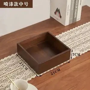 Black Walnut Wood Storage Box Hand Carved Bedroom Jewelry Organizer Modern Desktop Cosmetic Container European Home Decoration