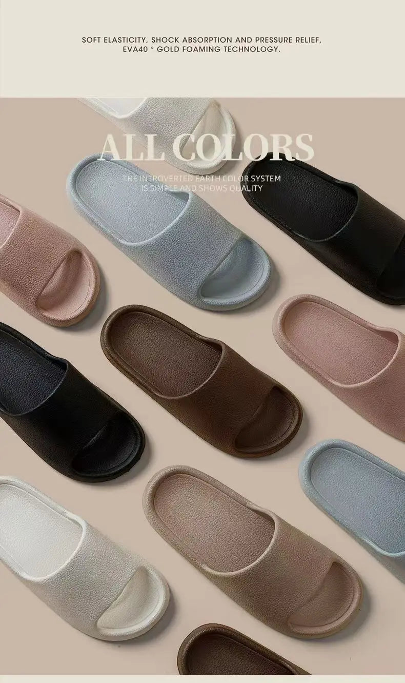 Fashion Women Slippers Summer Flat Lightweight EVA Home Bathroom Slippers Comfort Massage Couples Indoor Slides Shower Shoes