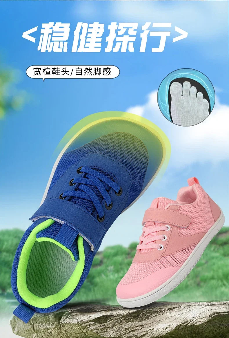 Little Big Kid Wide Barefoot Shoes Boys Girls Minimalist Sneakers Lightweight Non Slip Narutal Children Walking Shoes Skate Flat