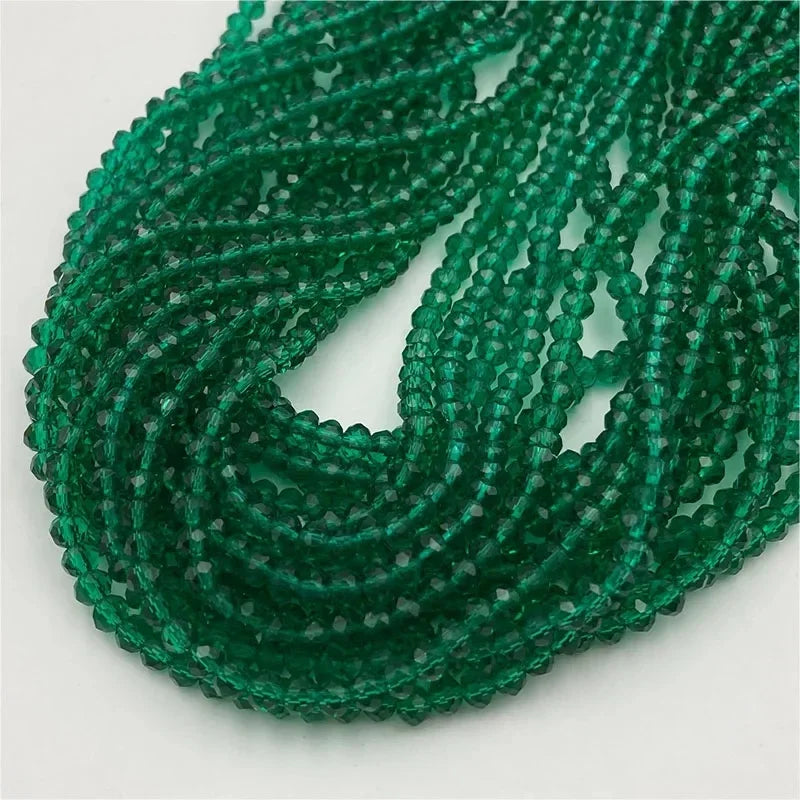 A 4mm Flat Bead Wheel Bead Loose Bead Crystal Glass Bead Bracelet Necklace Beaded Material DIY Jewelry Accessories