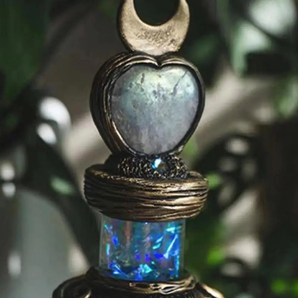 Magic Potion Bottle Mermaid Inspired Mermaid Perfume Bottle Vintage Resin Quartz Wishing Bottle Handmade Gift for Her G