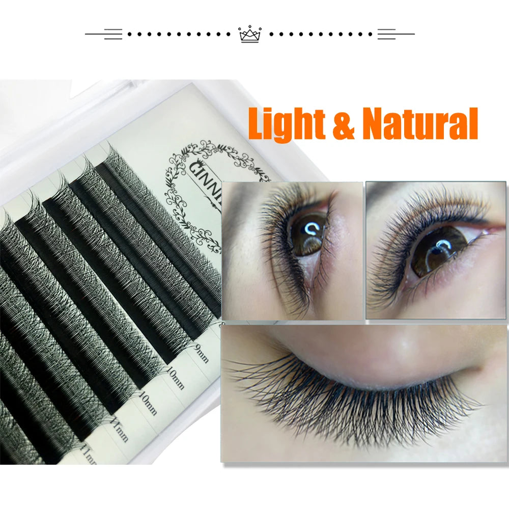 Cilios 3D W Lash Extension Supplies 4D W Y Shape Lash Clusters Premade Volume Fans Natural Mink Individual Bundles Curl C/D