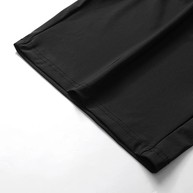 New Fashion Sports Shorts Men Elastic Waist Shorts Male Breathable Quick Dry Comfortable Men's Short Pants Men Bottom Black XXXL