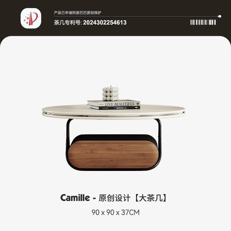 Round Luxury Coffee Table Corner Designer Cool Minimalist Tables Books Premium Mesas De Centro Para Sala Home Furniture