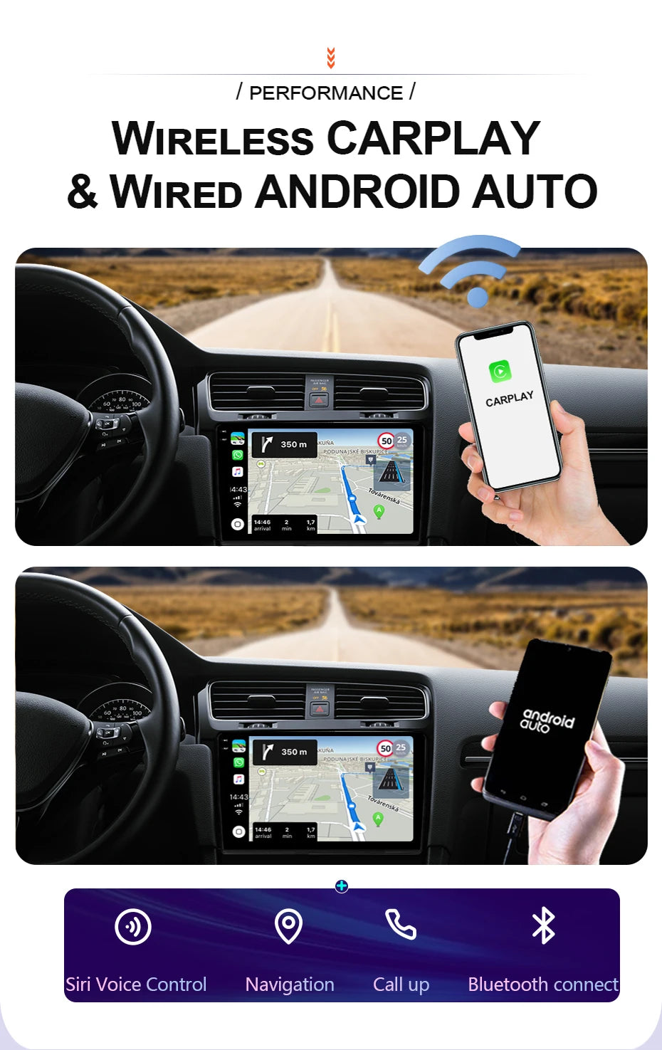 Android 15 For Toyota Camry XV40 Aurion 2007 - 2011 DSP Carplay Head Unit Multimedia Player GPS Navigation Stereo Car Radio WIFI