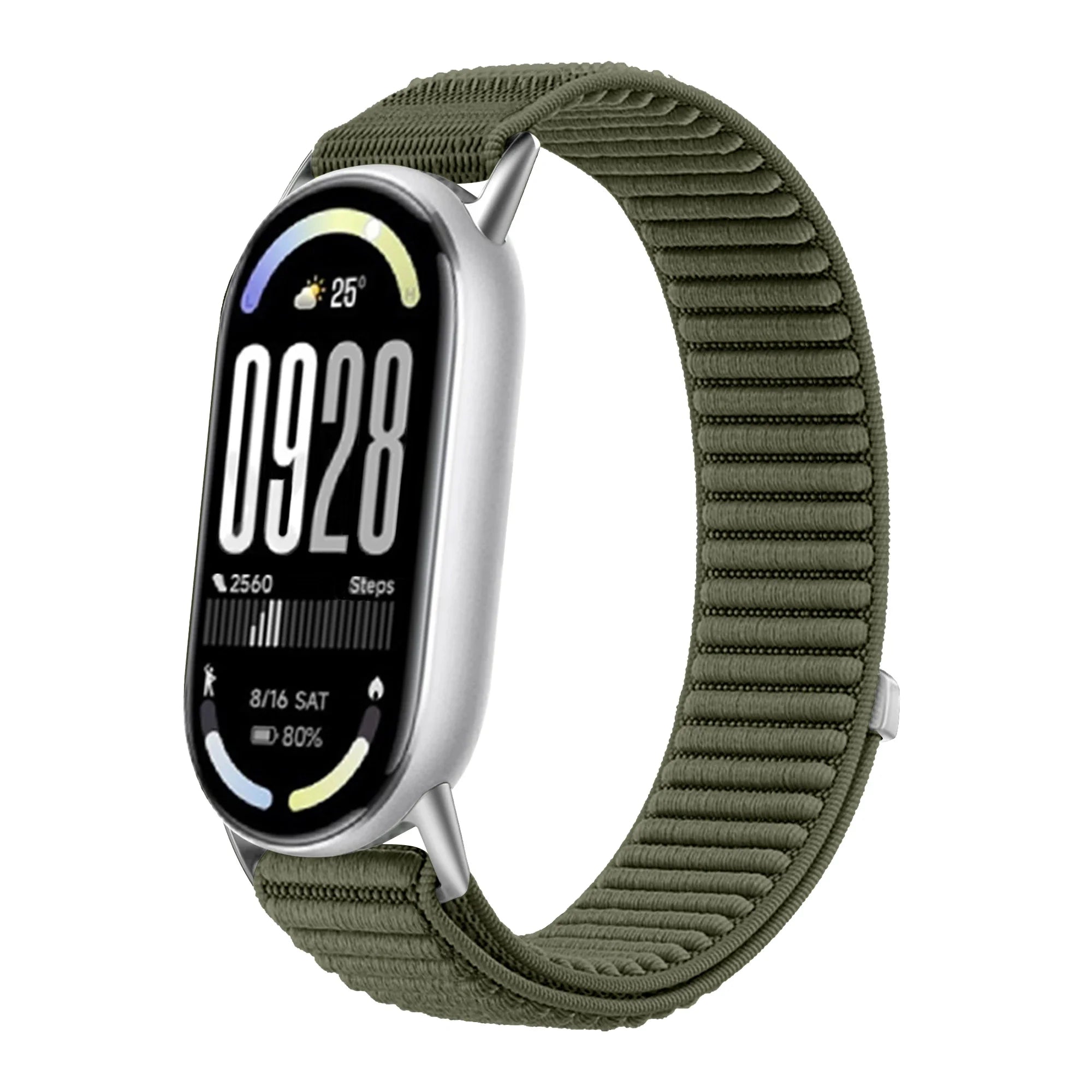 Original Nylon Loop Strap For Xiaomi Miband 10/9/8 Metal buckle Integration Bracelet Band For Miband 10 9 8 Breathable Wristband