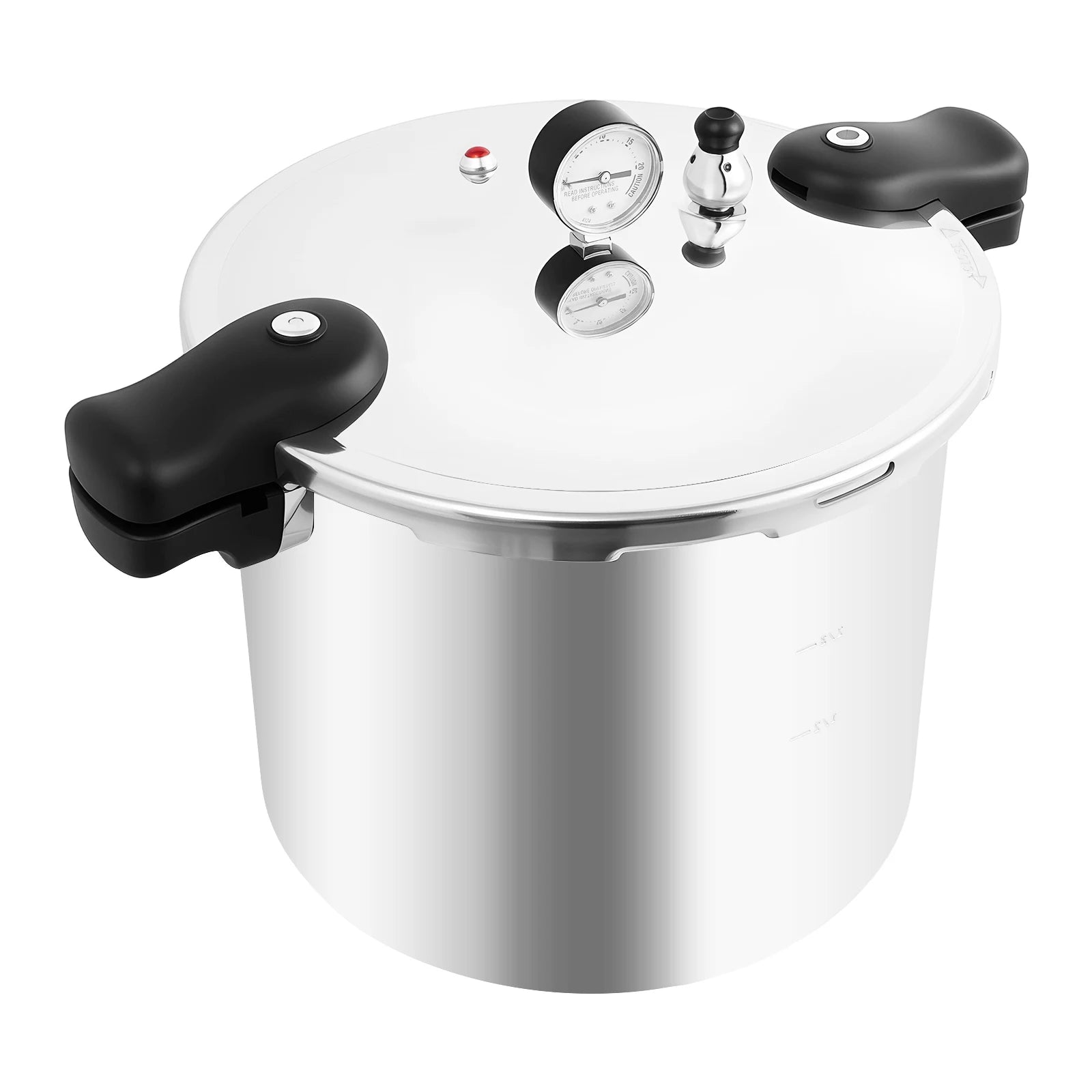 22L Thickened Explosion-Proof Pressure Cooker with Pressure Gauge and Safety Valve for Gas Stoves, Electric Ceramic Stoves