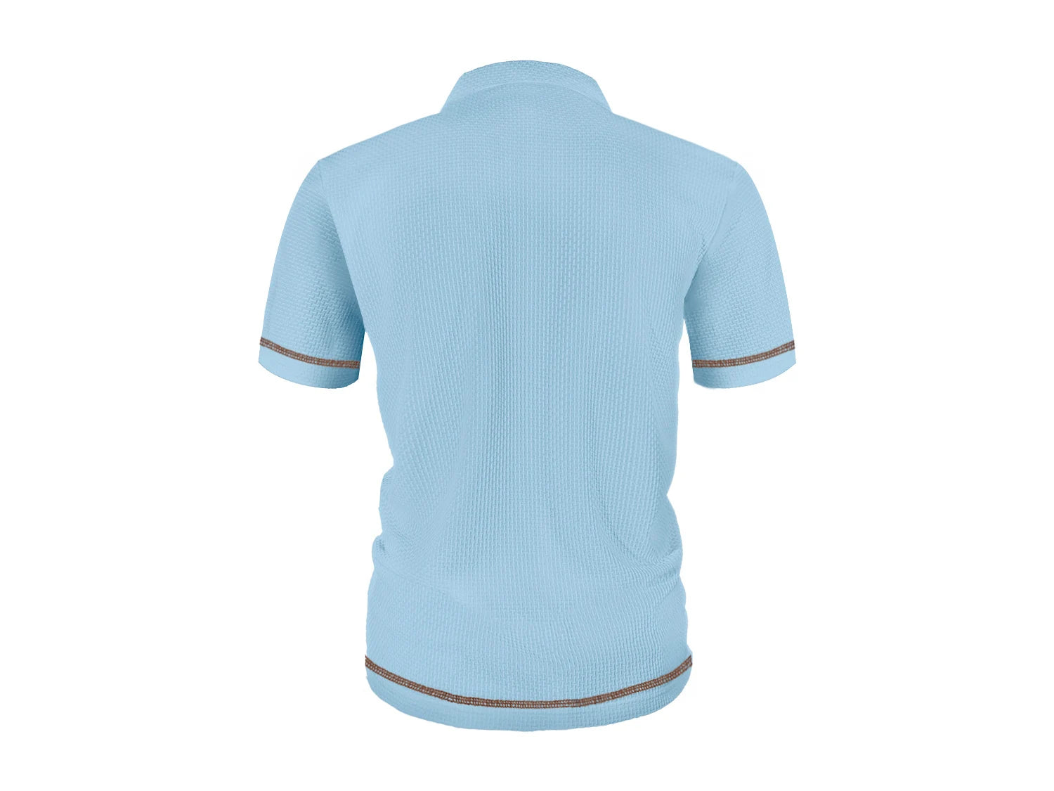 Summer ice silk lapel men's short-sleeved T-shirt men's clothing top