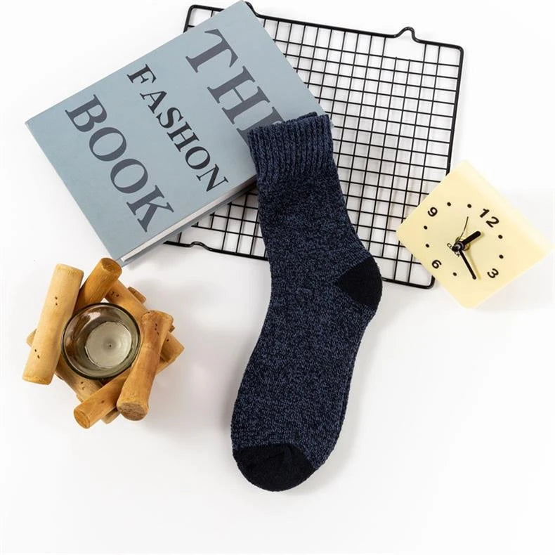 Winter Warm Thick Towel Bottom Man Socks Wool Male Slipper Merino Against Cold Snow Mid-Calf For Men And Women Thermal Thickened