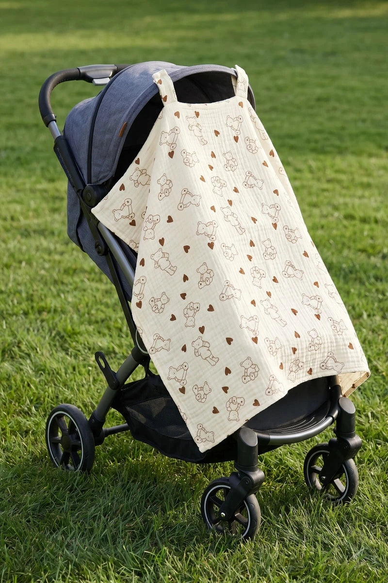 Double Layer Cotton Nursing Cover Breastfeeding Shawl Anti Embarrassment Baby Blanket & Stroller Cover