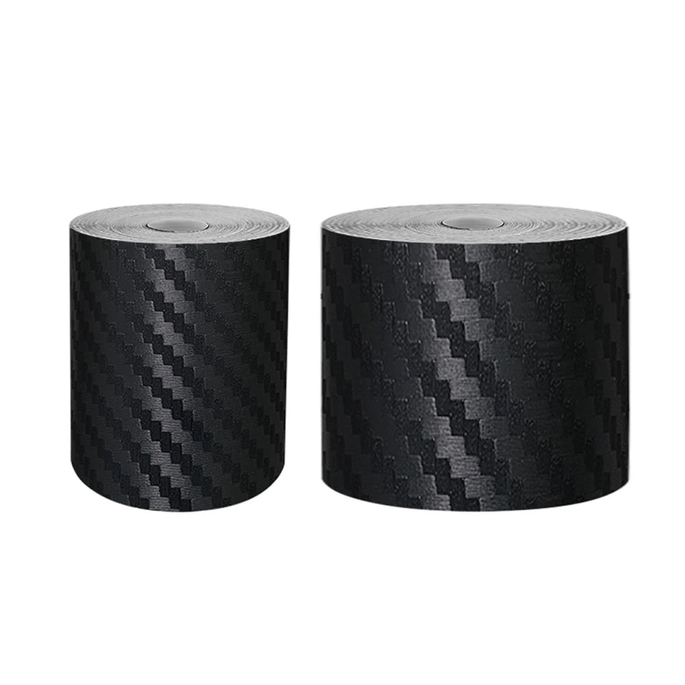 3D Carbon Fiber Car Sticker Paste Protector Glossy Black Vinyl Wrap Film Car Wrap Sheet Film Waterproof Protection Accessories
