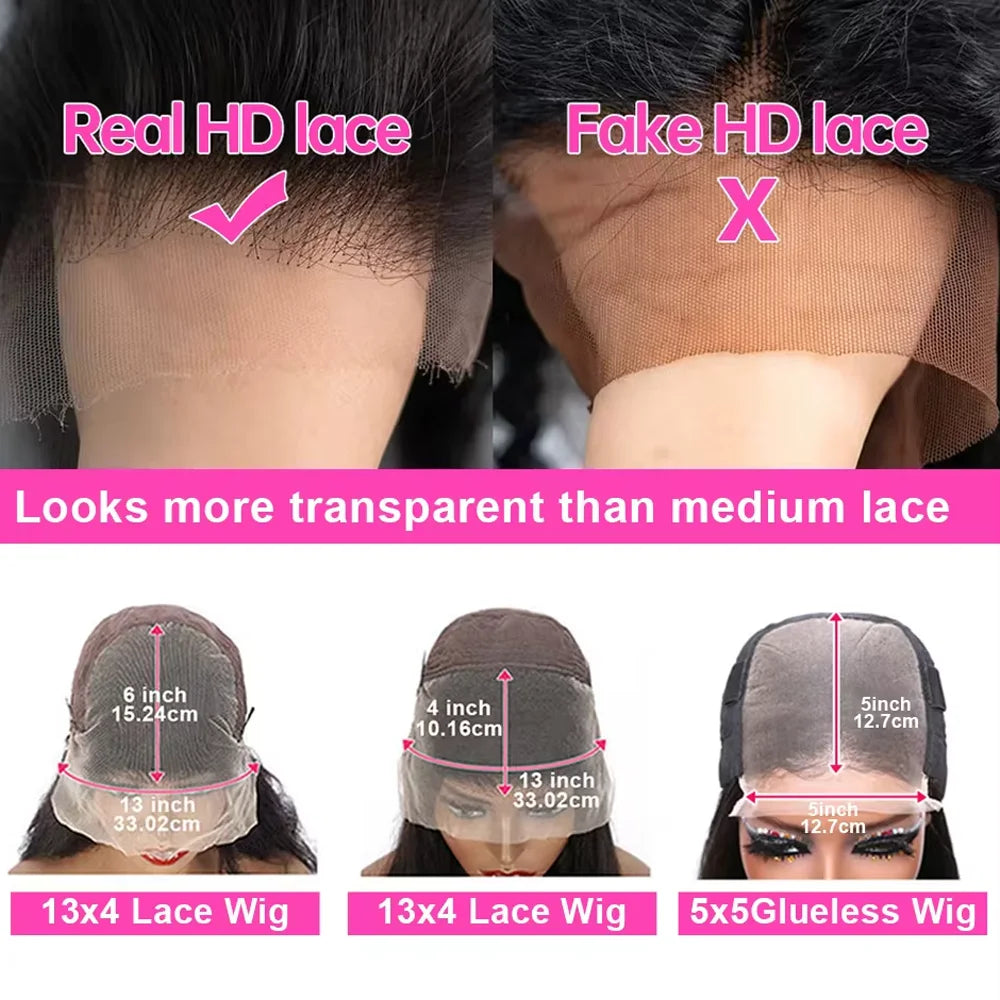 Raw Peruvian Body Wave 250% Density 40 42 inch 13x6 HD Lace Front Human Hair Wigs 13x4 Frontal Wigs Women Glueless Closure Wigs