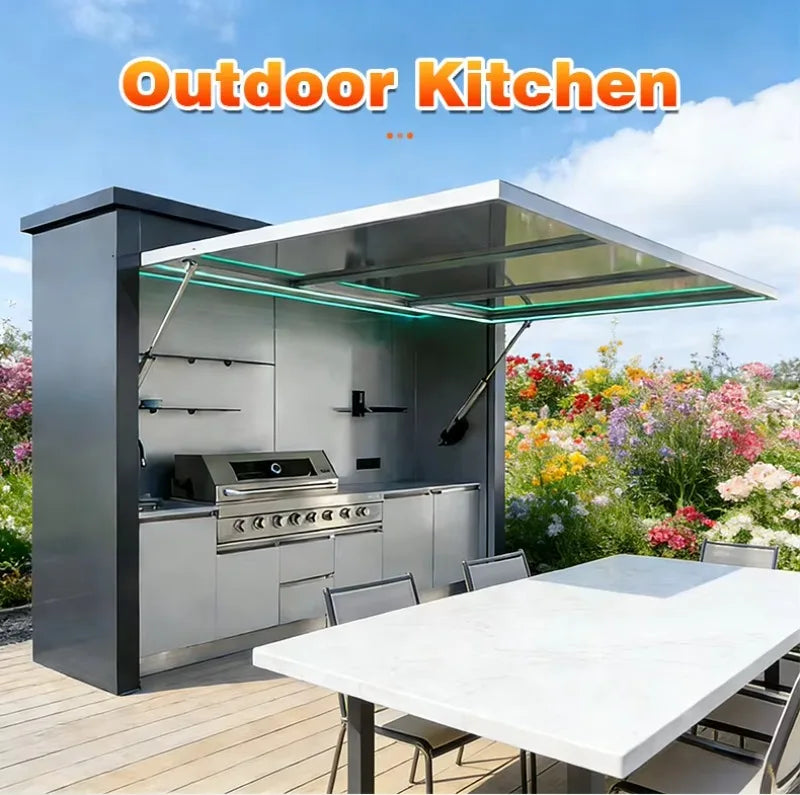 Customized Outdoor Kitchen with Pizza Oven Kitchen Pod Outdoor Outdoor Cabinets Kitchen Bbq