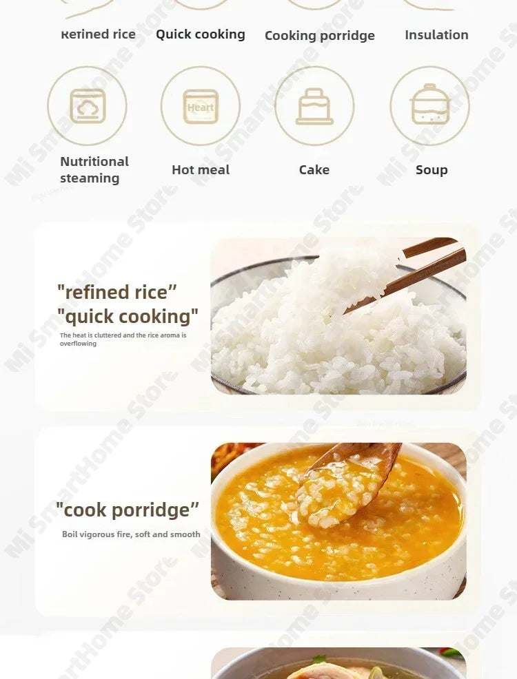 Xiaomi Mi Rice Cooker N1 3L Energy-saving Version 9 Stage Cooking Dual Engine Anti Overflow 6-Layer Composite Liner MFB13A0