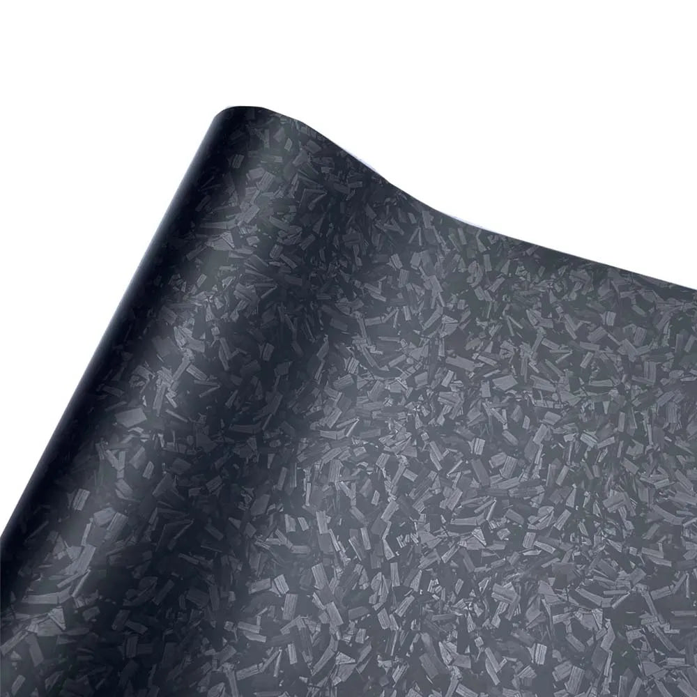 Glossy Laser Forged Carbon Fiber Vinyl Wrap Self-Adhesive Car Sticker Waterproof for Automotive Styling Interior Decoration Film