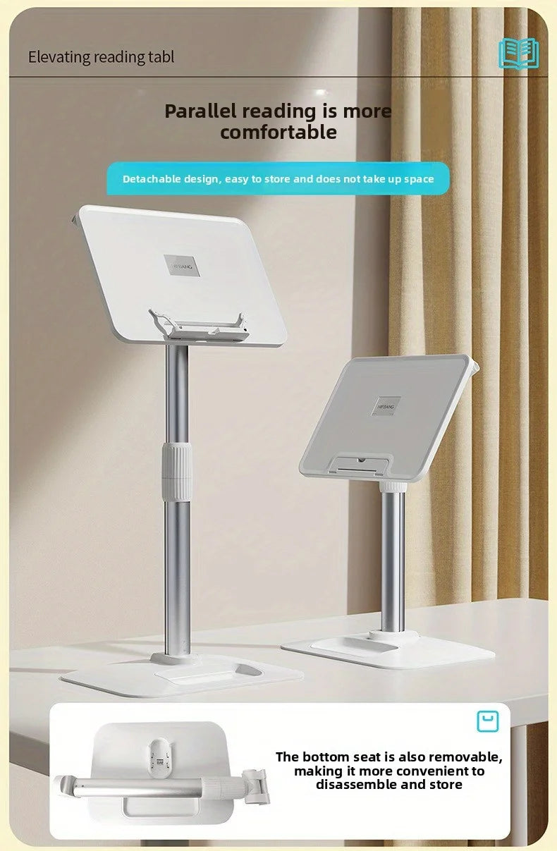 Adjustable Aluminum Reading Stand Height Angle Free Adjust Floor Book Holder Gift Wholesale Reading Desk with Telescopic Rod