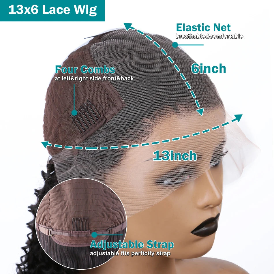 HD 40 Inches 250% 5x5 Glueless Ready To Wear Closure Burmese Remy Human Hair 13x6 Lace Front Human Hair Wigs Transparent Body Wave 13x4 Lace Frontal Wig